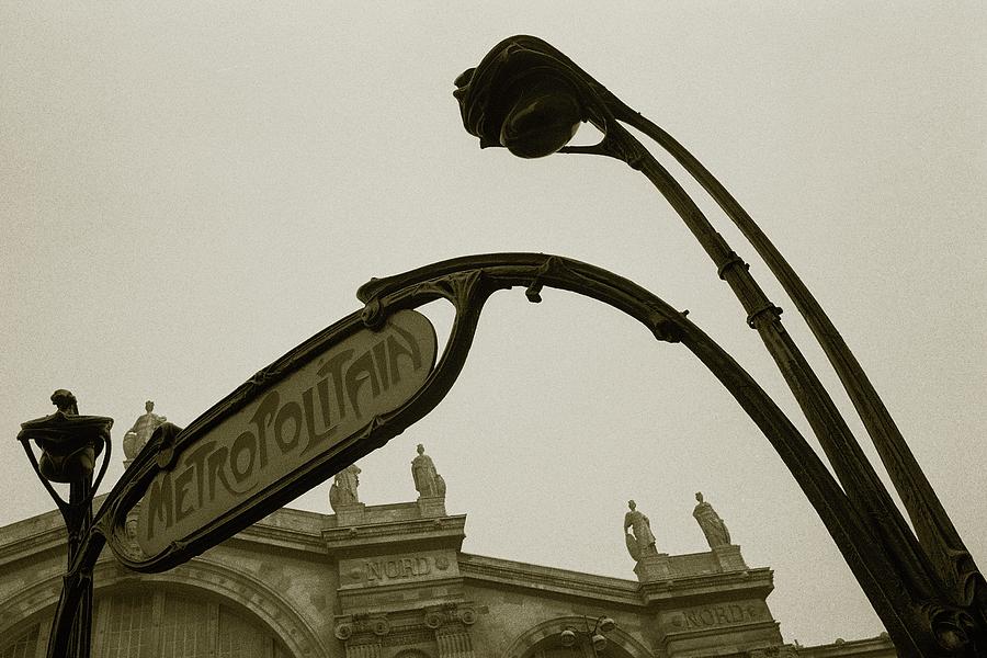 Closed Up Image of a Signboard of a Subway Station, Low Angle View, Side View, Paris, France Photograph by Daj