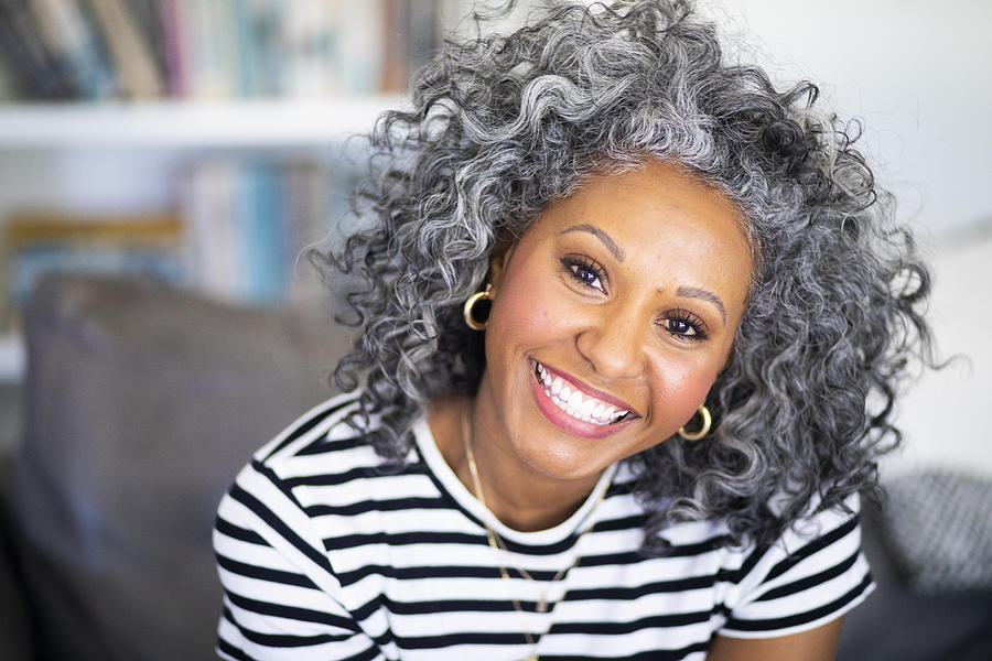 Closeup Headshot of a Beautiful Black Woman Photograph by Adamkaz