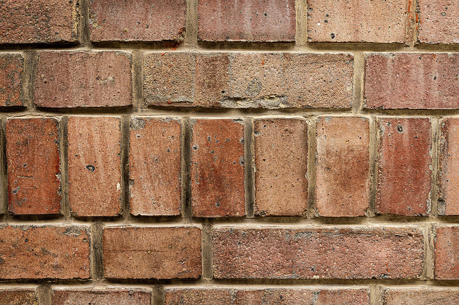 Closeup Of An Old Red Brick Wall Photograph
