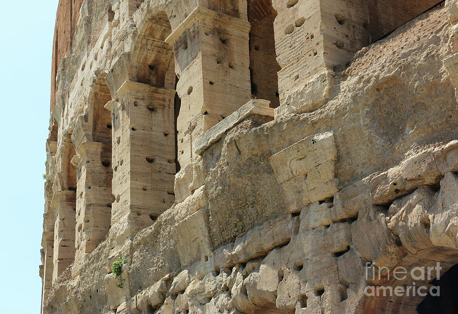 Closeup of Colosseum Wall  1694 Photograph by Jack Schultz