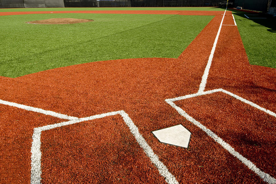 Closeup of empty baseball field Photograph by Alacatr