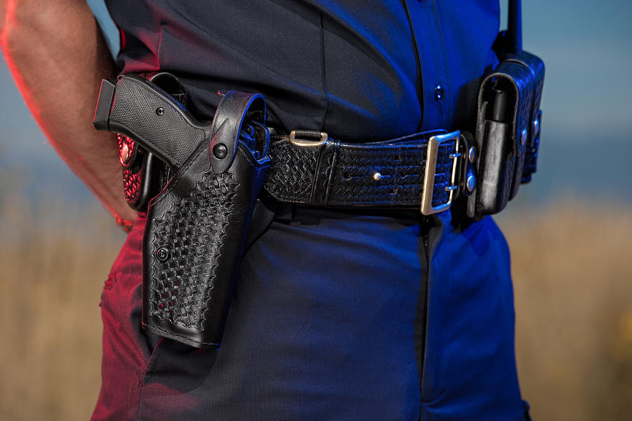 Closeup of Police Officer Belt Photograph by Avid_creative