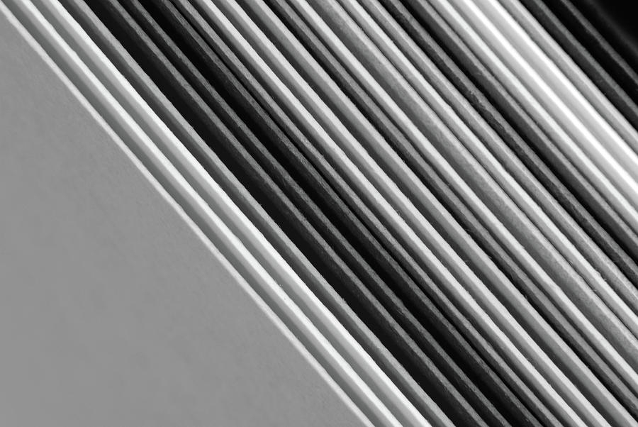 Closeup Of The Grey Paper Macro Photograph by Severija Kirilovaite