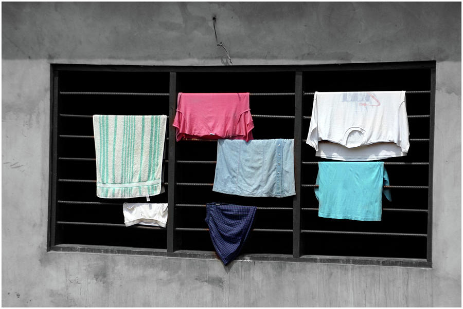 Clothes Drying on a Grate Photograph by Wayne King