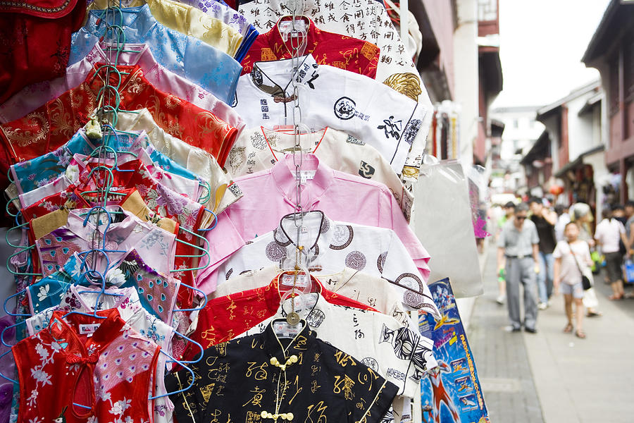 Clothing for sale, Qibao. Photograph by Lonely Planet