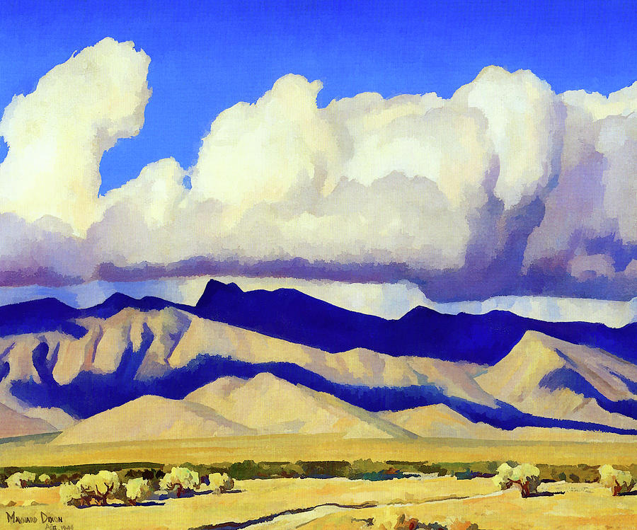 Mountain Painting - Maynard Dixon - Cloud Bank and Shadows by Jon Baran