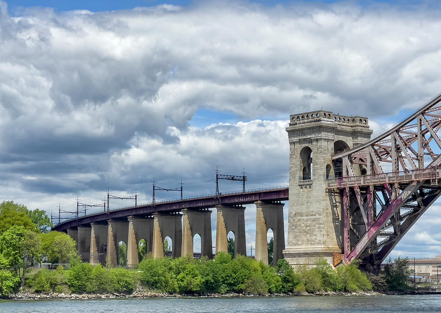 Cloud Cover and Hell Gate Bridge Photograph by Cate Franklyn