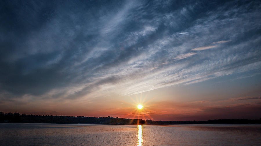 Cloud Currents Lake Sunset Photograph by Ed Williams