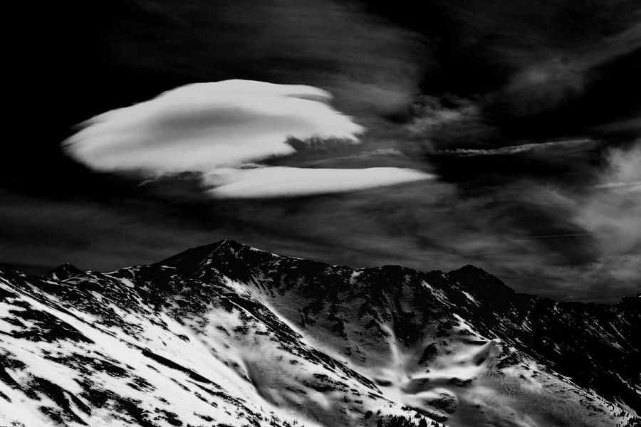 Cloud Form Monochrome Over the Continental Divide Photograph by Wayne King