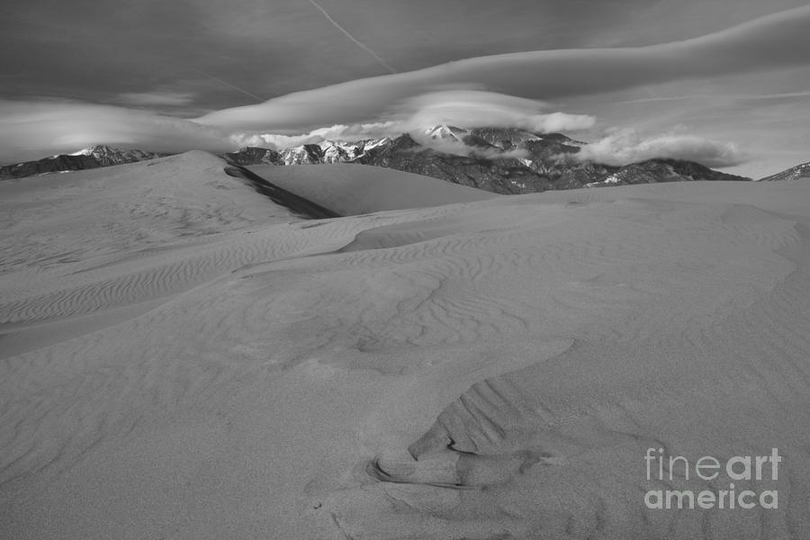 Cloud Formations Over The Sangre De Cristo Mountains Black And White Photograph by Adam Jewell