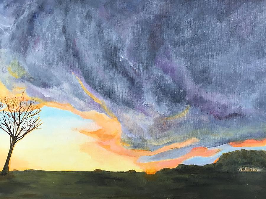 Cloud Fury Painting by Deborah Naves