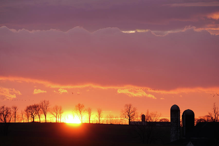 Cloud Layers at Sunset Photograph by Tana Reiff