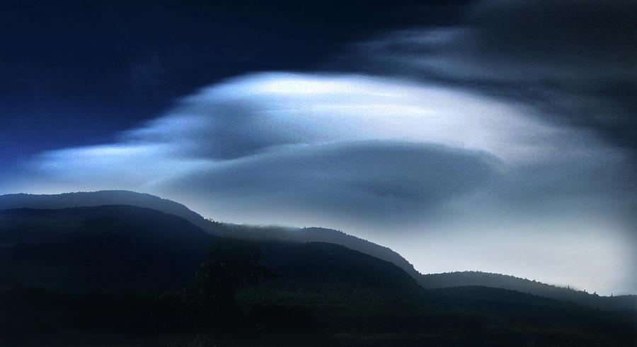 Cloud Lens Over Ossipee Mountains Photograph by Wayne King