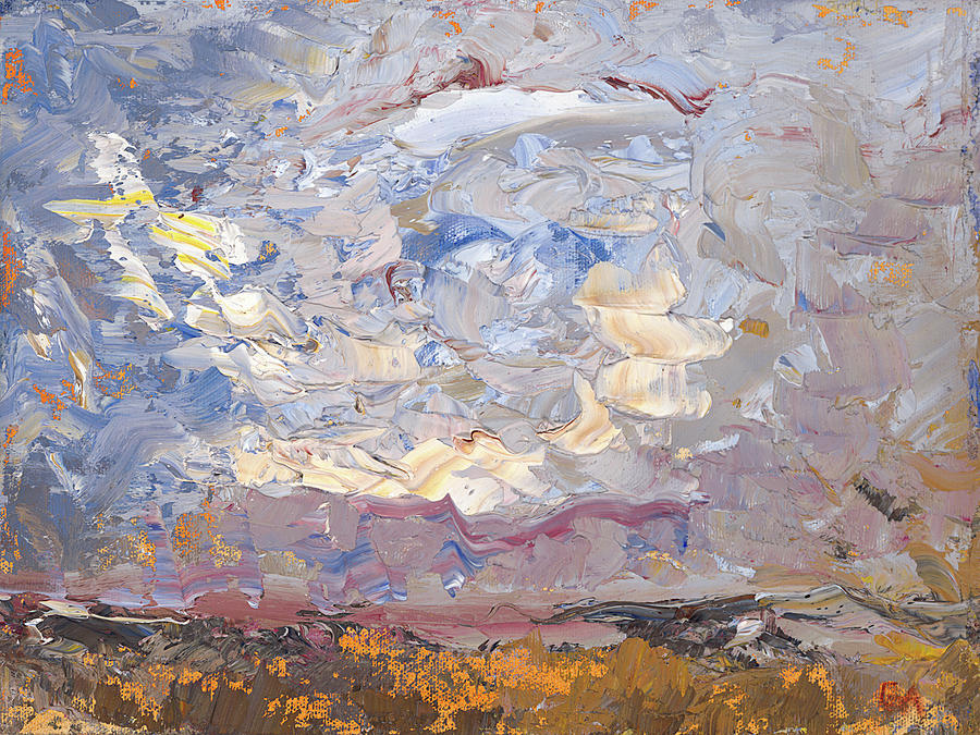 Cloud over Mesa Painting by Glory Ann Penington