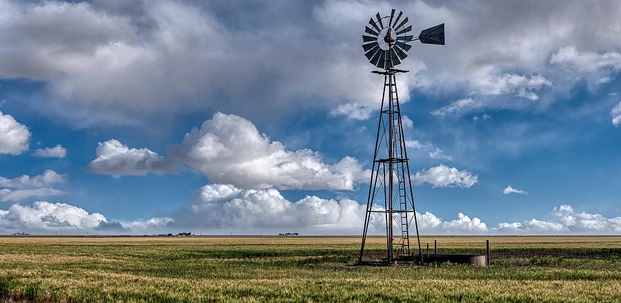Summer Photograph - Cloud over the Windmill- Texas Panhandle by Mountain Dreams