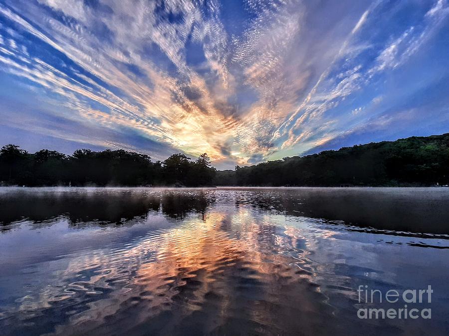Cloud Palette - Beaver Lake, New Jersey Photograph by Dave Pellegrini