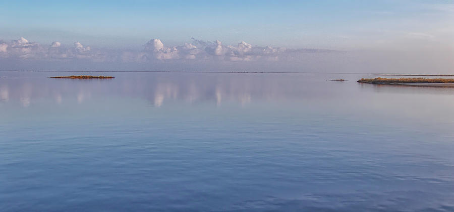 Cloud Reflections on the Pamlico Sound Photograph by Bob Decker