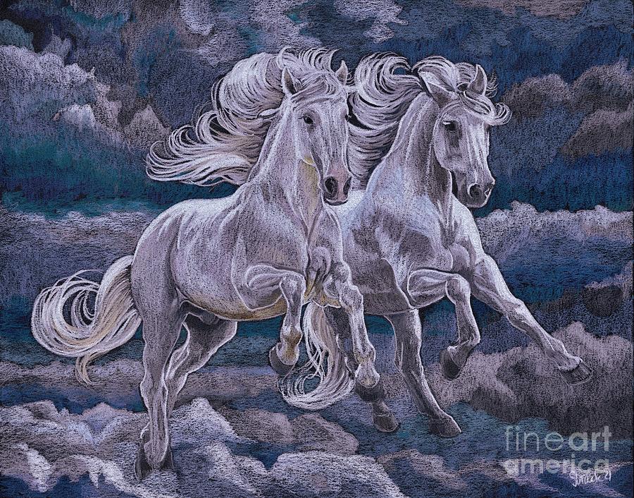 Pegasus Painting - Cloud Spirits by Ellen Strack