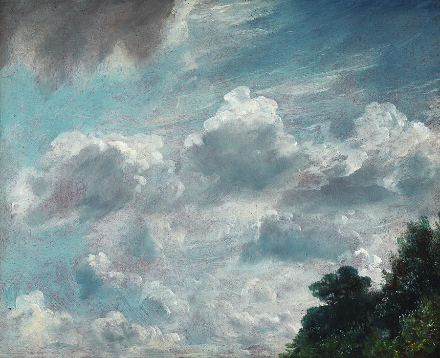 Cloud Study, Hampstead, Tree at Right Painting by John Constable - Fine ...