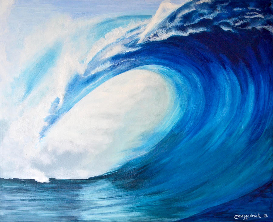 Cloudbreak, Fiji Painting by Elsa Hedrick - Fine Art America