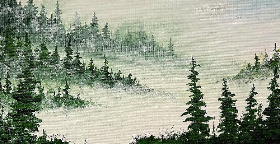 Clouded Mountsin Painting by Jesse Entz