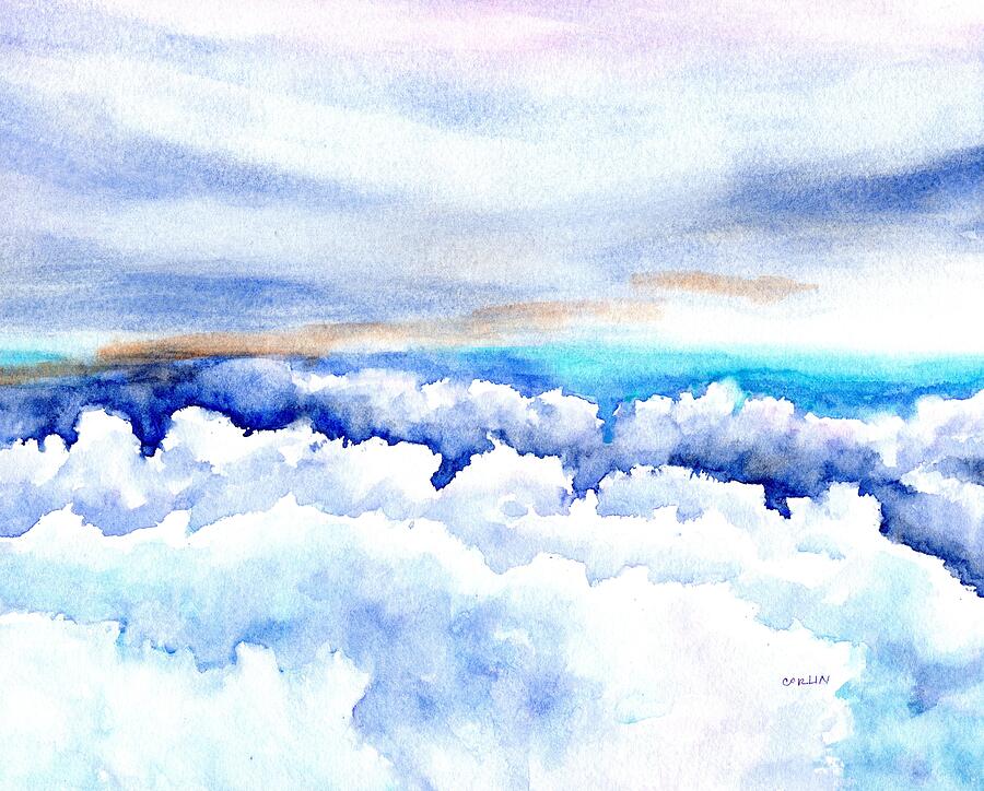 Clouds Above and Below Painting by Carlin Blahnik CarlinArtWatercolor