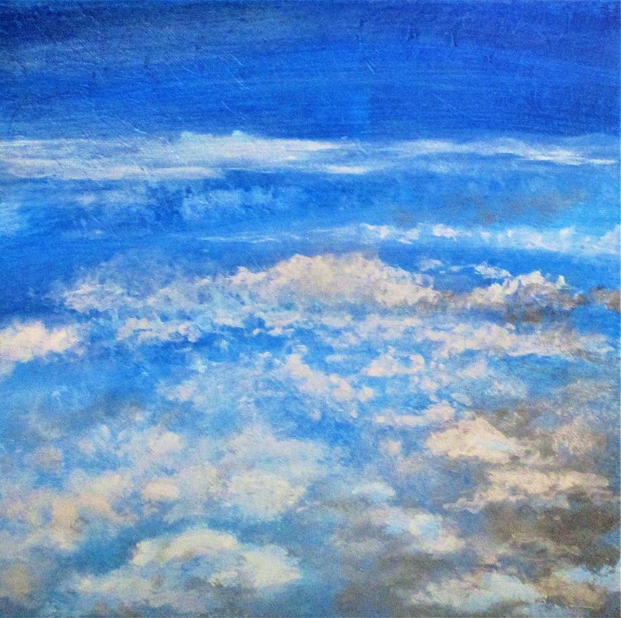 Sky View Of Clouds Painting by Lynn Raizel Lane