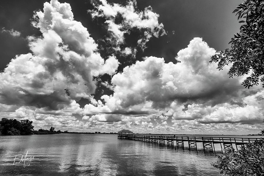 Clouds And Fishing Pier Photograph by Fred Mays