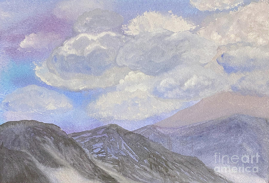 Clouds and Mountains Mixed Media by Lisa Neuman