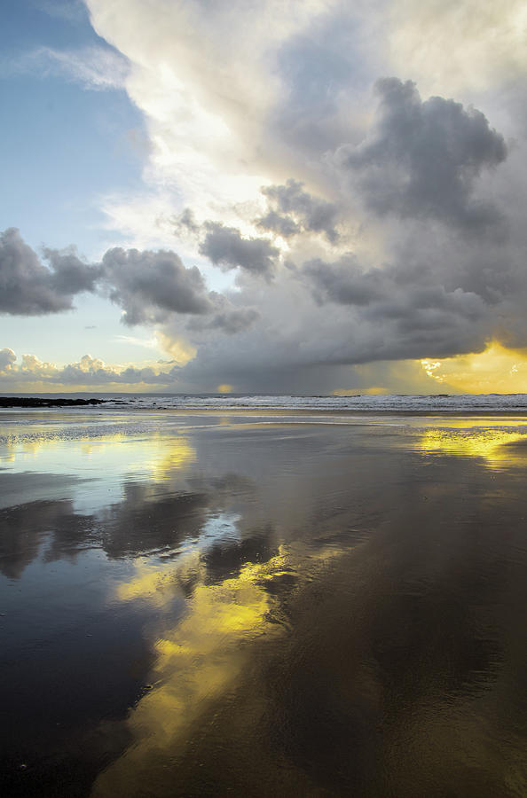 Clouds and sunset at Croyde Photograph by Pete Hemington
