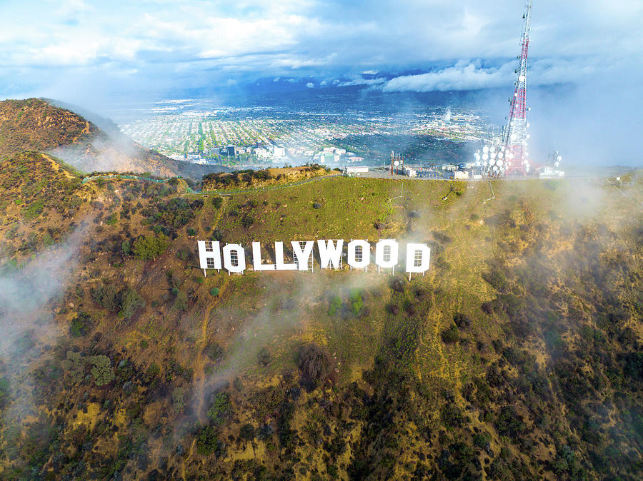 Clouds And The Hollywood Sign Photograph