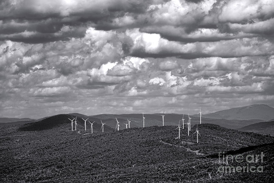 Clouds and Windmills Photograph by Olivier Le Queinec