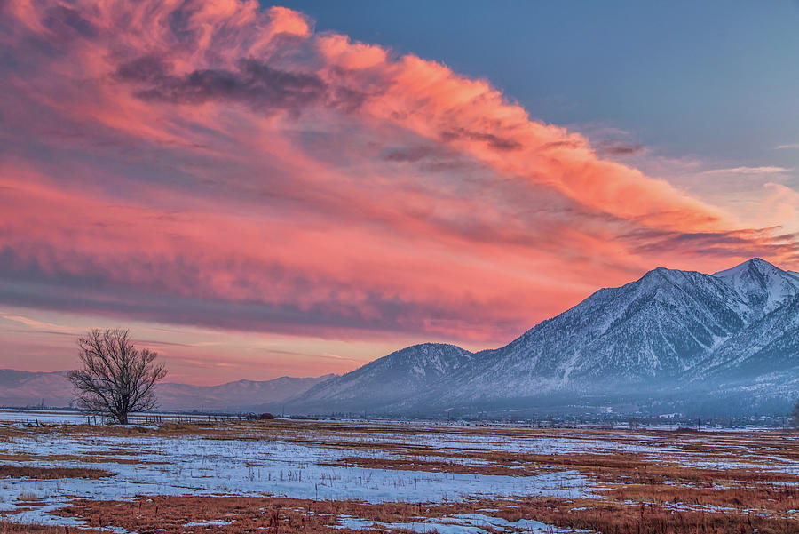Clouds at Sunset Over Carson Valley Photograph by Marc Crumpler