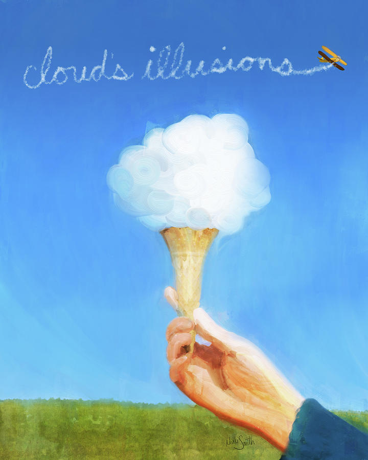 Clouds Illusions with Lyrics Digital Art by Nikki Marie Smith