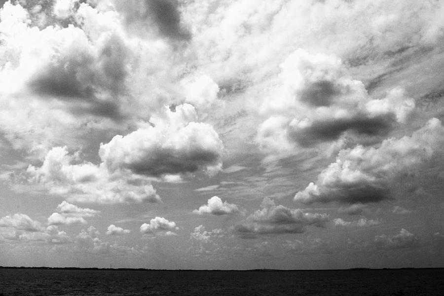 Clouds in Black And White Photograph by David Stasiak