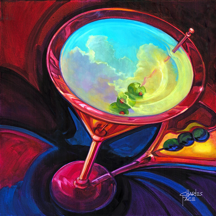 Clouds In My Martini Painting