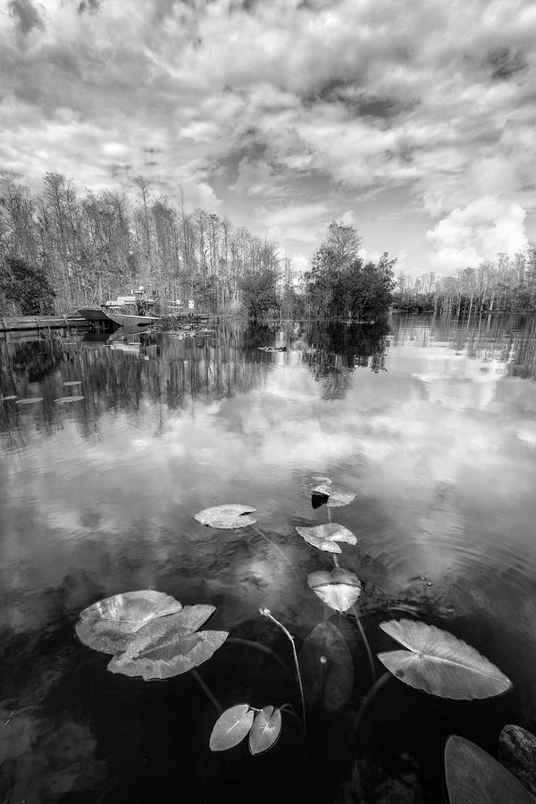 Clouds in the Water Black and White Photograph by Debra and Dave Vanderlaan