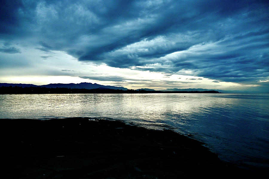 Clouds moving in on Madrona Point Photograph by Brian Sereda