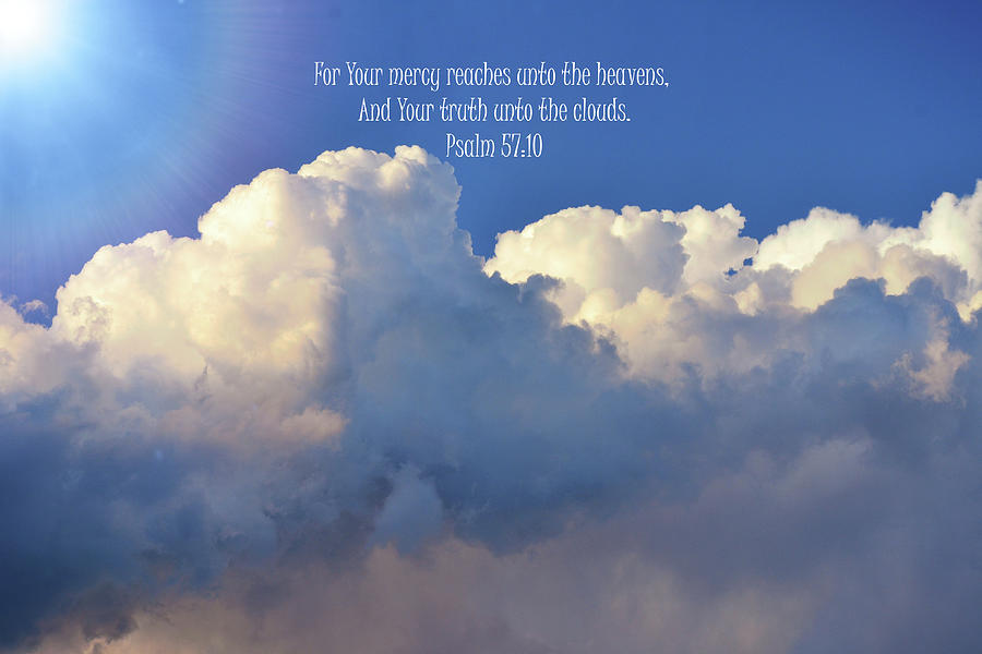 Clouds of Mercy and Scripture Digital Art by Gaby Ethington - Fine Art ...