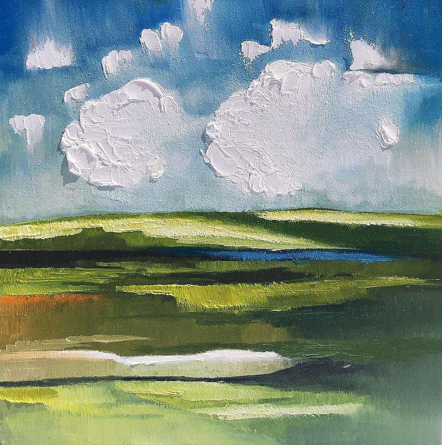 Clouds over a Green Pasture Painting by Tara Bergey - Fine Art America