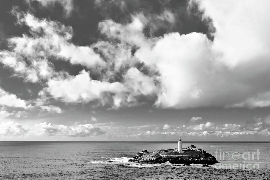 Clouds Over Godrevy Lighthouse Photograph by Terri Waters