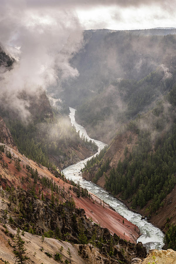 Clouds Over Grand Canyon Of The Yellowstone Photograph by Kelly VanDellen