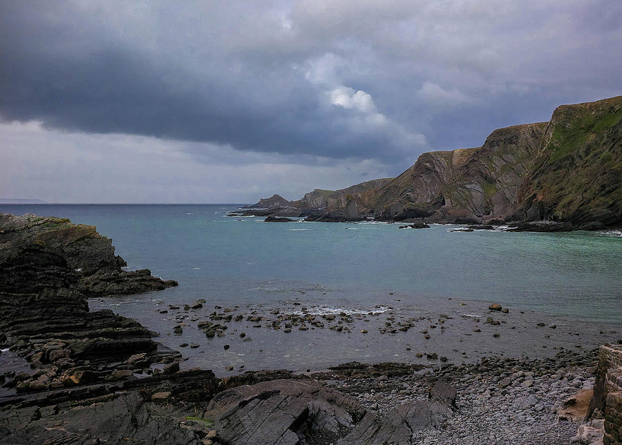 Clouds Over Hartland Quay Devon Photograph by Richard Brookes