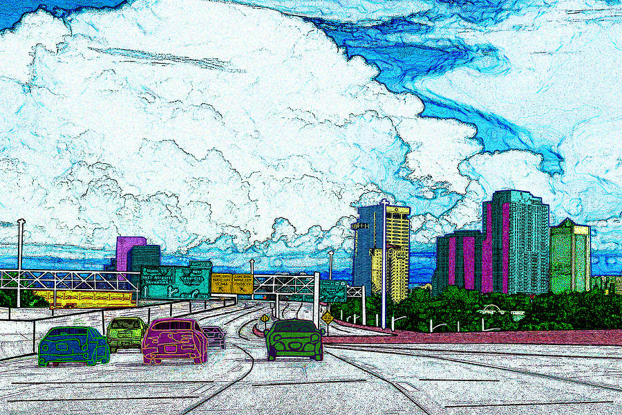 Clouds Over Jacksonville Digital Art by Rod Whyte