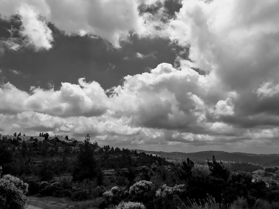 Clouds Over Jerusalem Hills Photograph by Esther Newman-Cohen