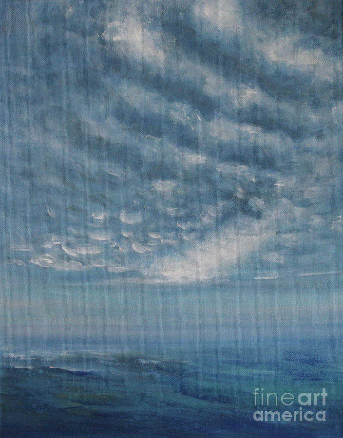 Clouds Over Land Of Plenty Painting by Jane See