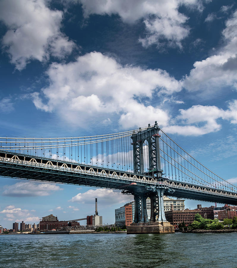 Clouds Over Manhattan Bridge Photograph by Chrystal Mimbs