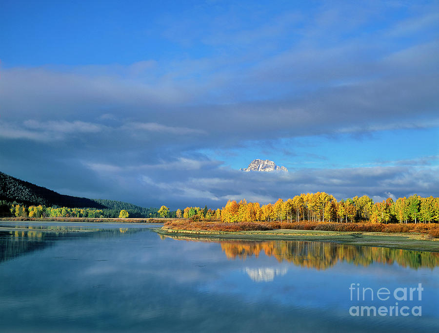 Clouds Over Oxbow Bend Grand Tetons Naitonal Park Wyoming Photograph by Dave Welling