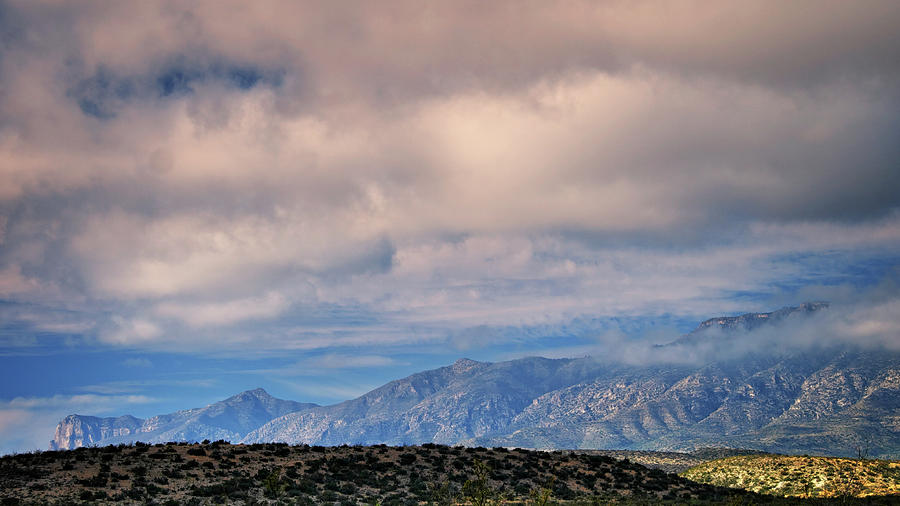 Clouds over the Guadalupe Mountains Photograph by George Taylor