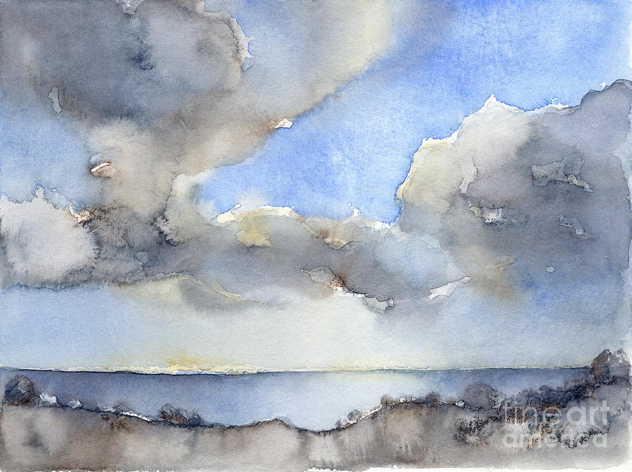 Clouds over the sea 2 Painting by Adriana Mueller